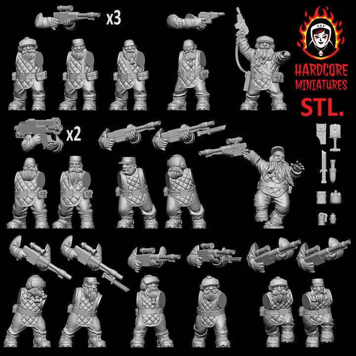 Retro Space Dwarf Troopers
