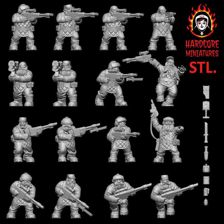 Retro Space Dwarf Troopers