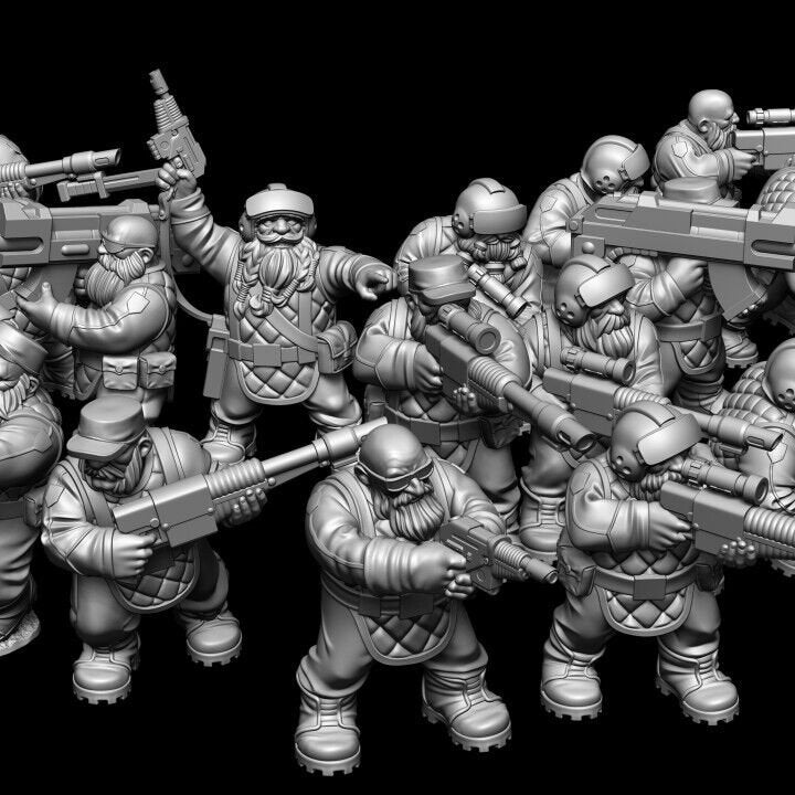 Retro Space Dwarf Troopers