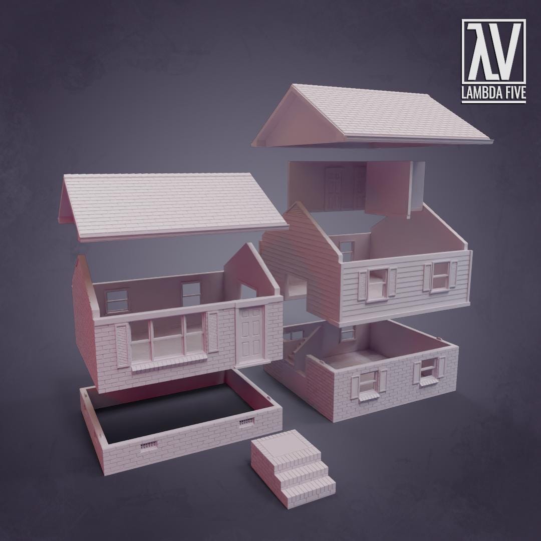 North American style timber framed house for Wargaming