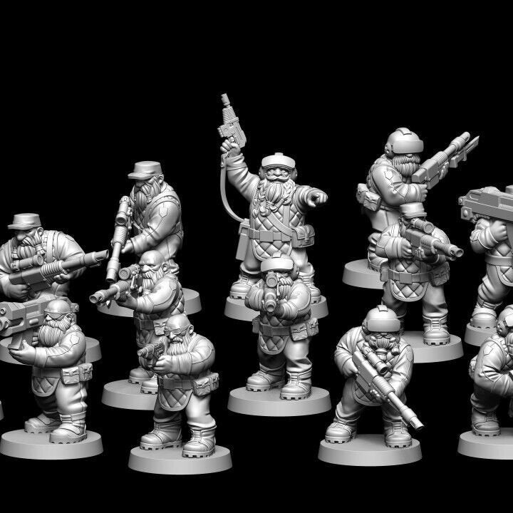 Retro Space Dwarf Troopers