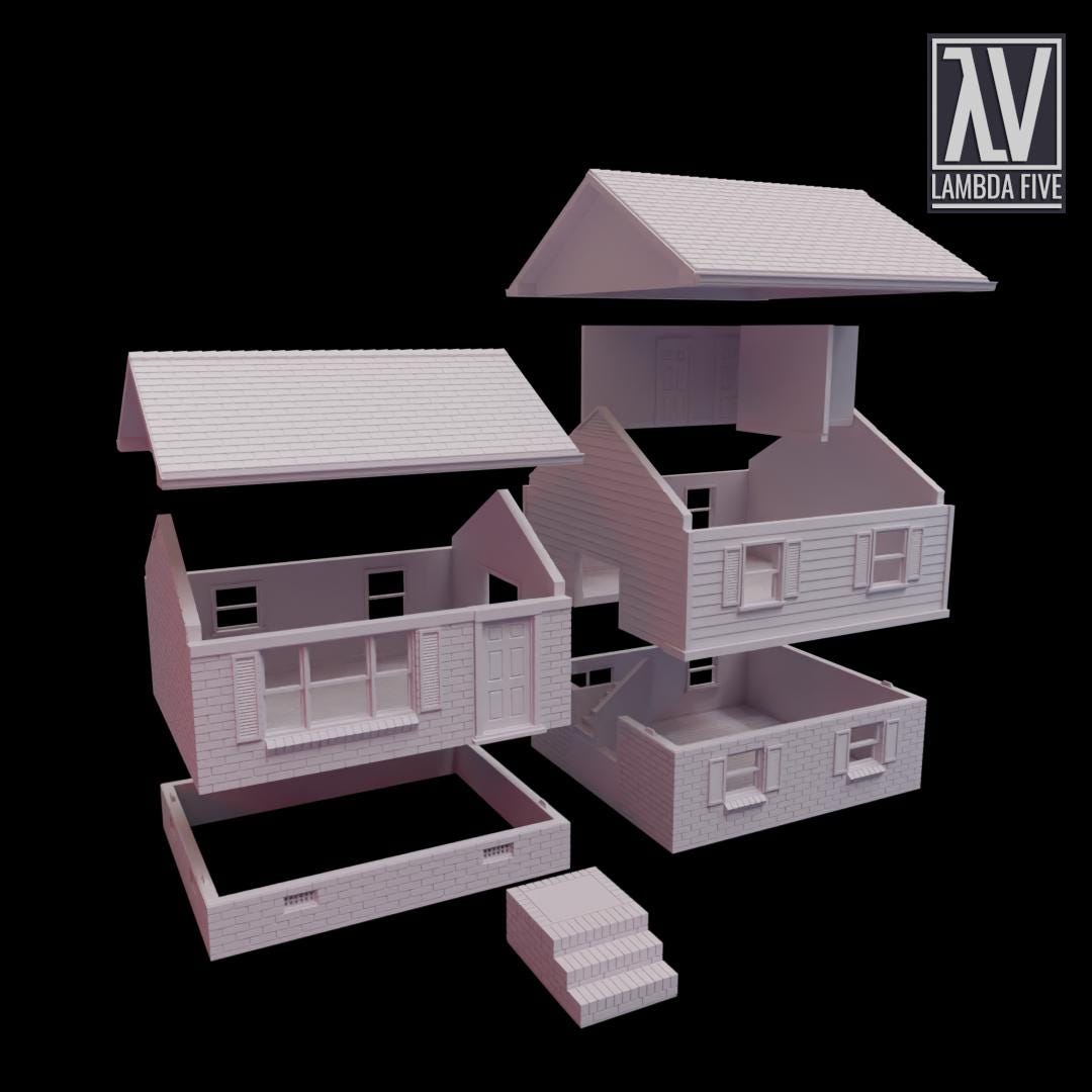 North American style timber framed house for Wargaming