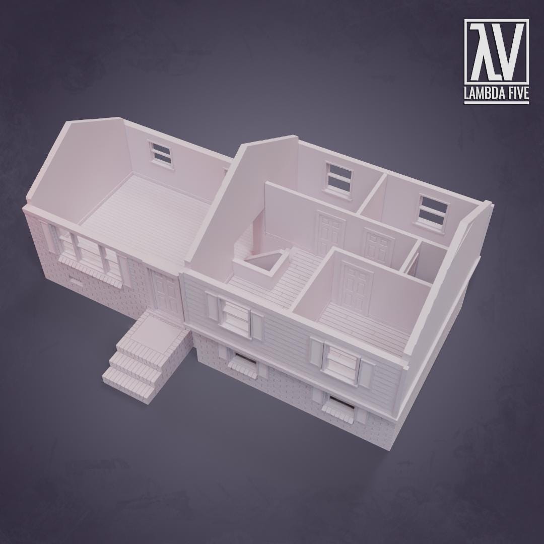 North American style timber framed house for Wargaming