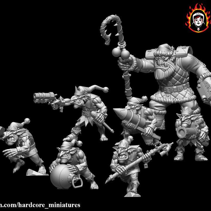 Retro Space Ork Santa Boy & Gobbos