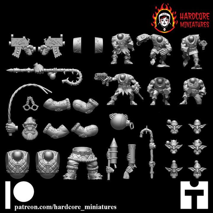 Retro Space Ork Santa Boy & Gobbos