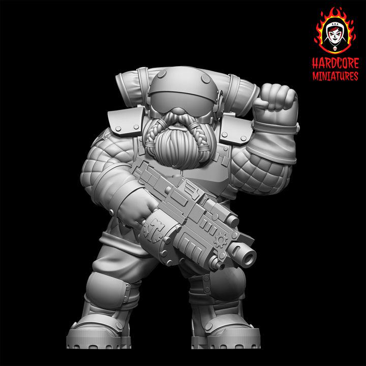 Space Dwarf Veterans Squad with Bolters