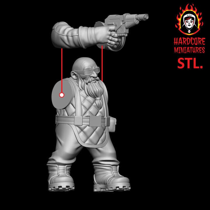 Retro Space Dwarf Troopers
