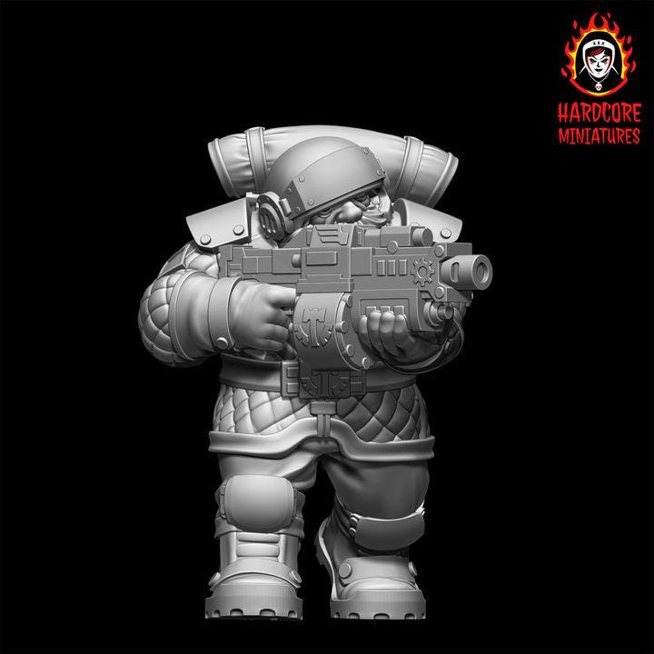 Space Dwarf Veterans Squad with Bolters