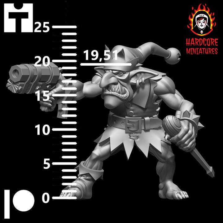 Retro Space Ork Santa Boy & Gobbos