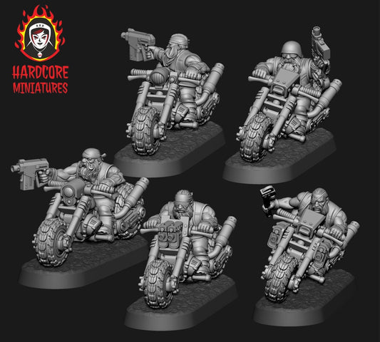 Retro Space Dwarf Bikers
